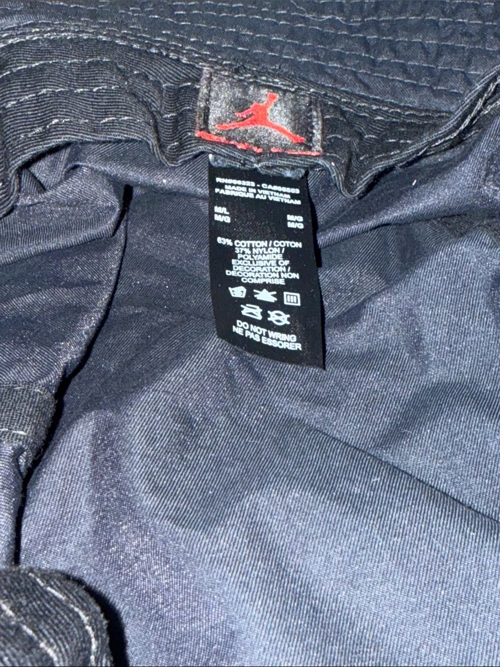 Jordan black Bucket Hat with Red Jumpman Patch